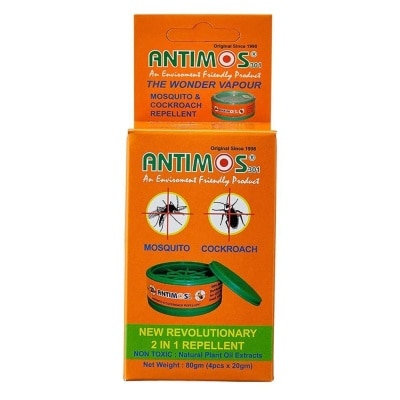 ANTIMOS 2 in 1 Non Toxic Insect Repellent (with Natural Plant Oil Extracts) 20g x 4s (per pack)