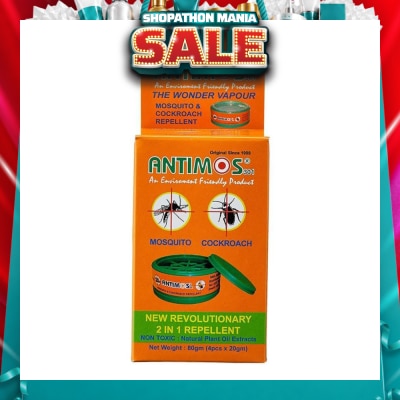 ANTIMOS - 2 in 1 Non Toxic Insect Repellent (with Natural Plant Oil Extracts) 20g x 4s (per pack)