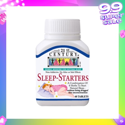 21ST CENTURY Combination of 6 Herbs Sleep-Starters (For Natural Sleep with No Side Effects) 60s