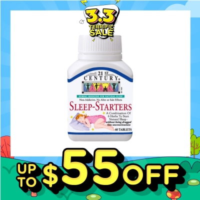 21ST CENTURY Combination of 6 Herbs Sleep-Starters (For Natural Sleep with No Side Effects) 60s