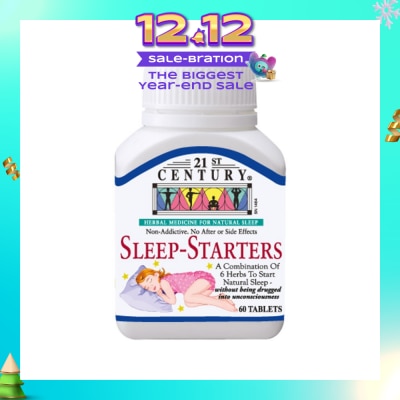 21ST CENTURY Combination of 6 Herbs Sleep-Starters (For Natural Sleep with No Side Effects) 60s