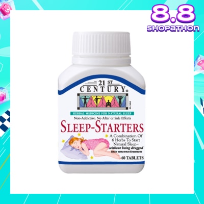 21ST CENTURY Combination of 6 Herbs Sleep-Starters (For Natural Sleep with No Side Effects) 60s