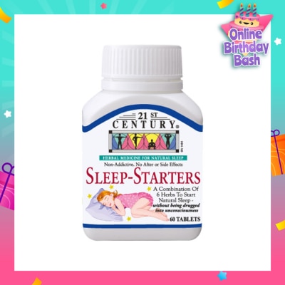 21ST CENTURY Combination of 6 Herbs Sleep-Starters (For Natural Sleep with No Side Effects) 60s