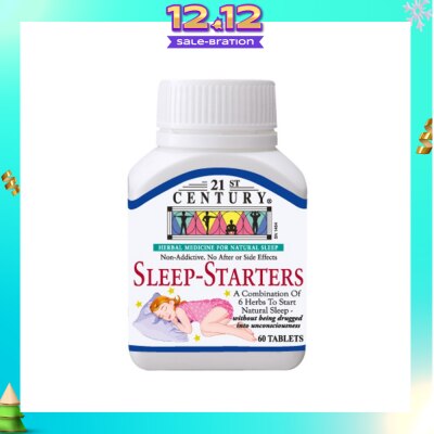 21ST CENTURY Combination of 6 Herbs Sleep-Starters (For Natural Sleep with No Side Effects) 60s