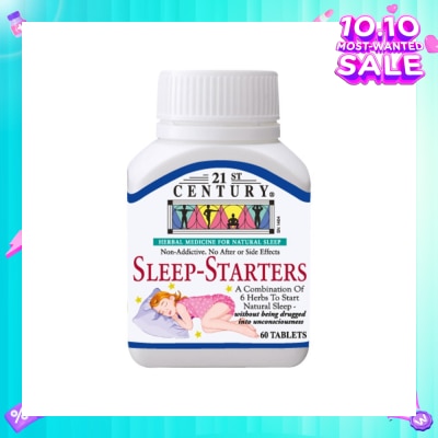 21ST CENTURY Combination of 6 Herbs Sleep-Starters (For Natural Sleep with No Side Effects) 60s