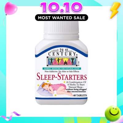 21ST CENTURY Combination of 6 Herbs Sleep Starters (For Natural Sleep with No Side Effects) 60s image