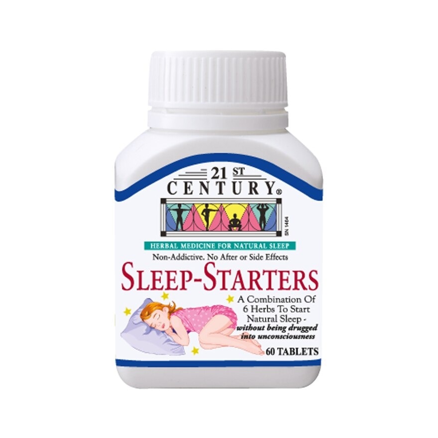 Combination of 6 Herbs Sleep-Starters (For Natural Sleep with No Side Effects) 60s