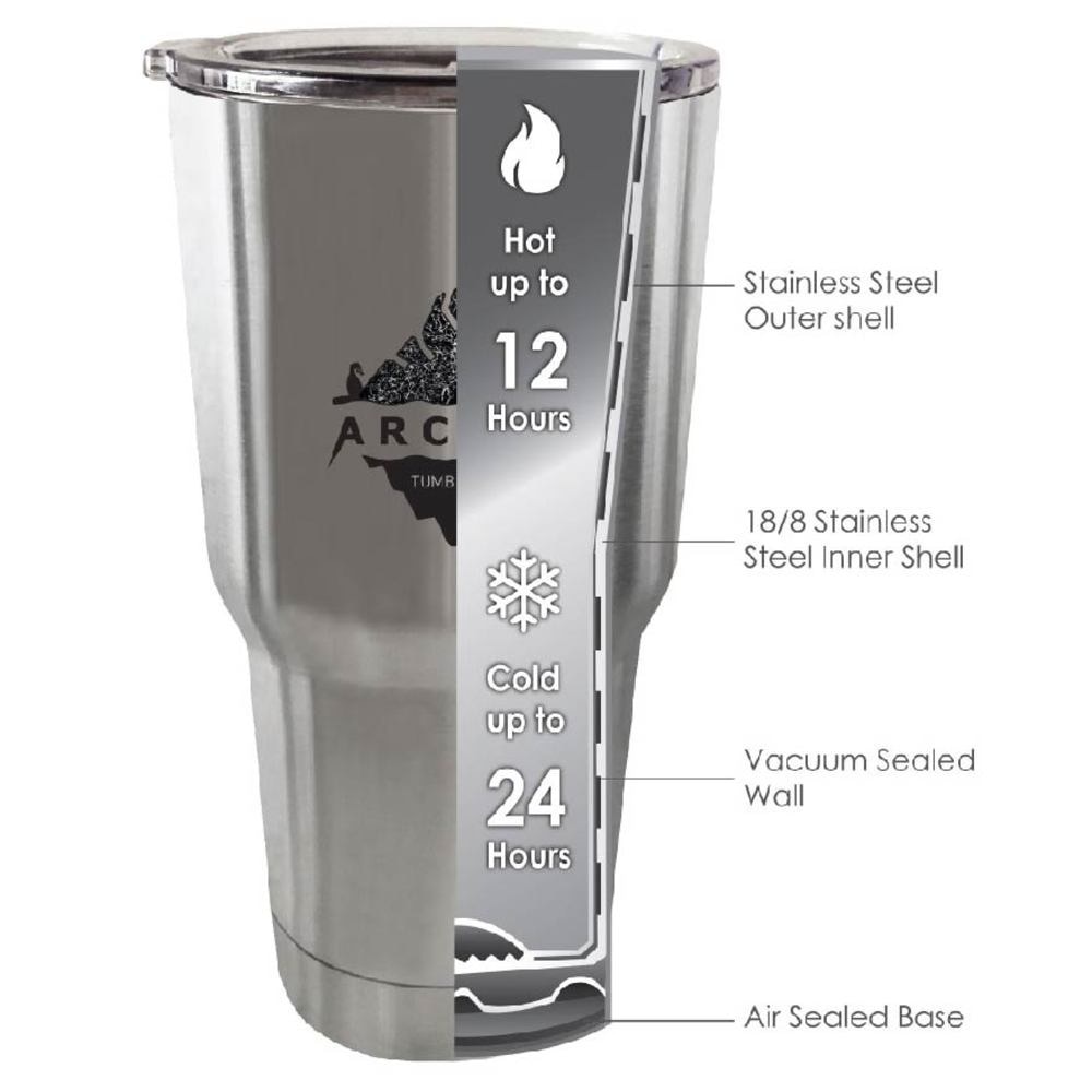 Arctic Tumbler Insulated Thermal Water Bottle Stainless Steel 900ml