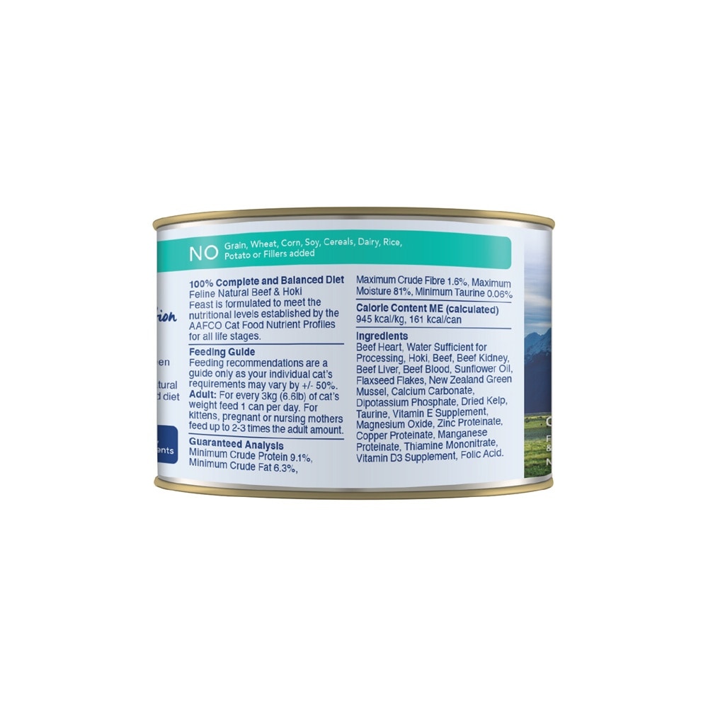 Beef & Hoki Feast Canned Cat Food 170g