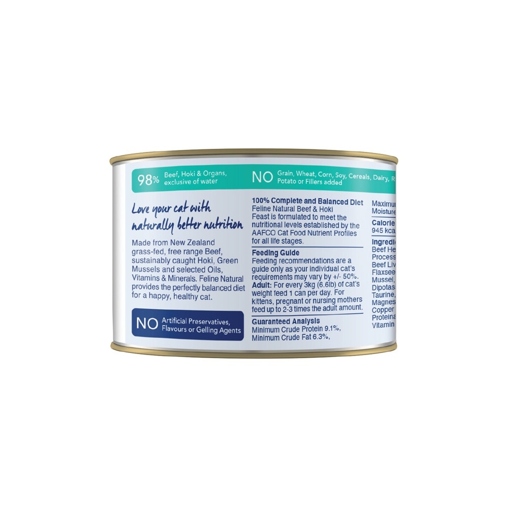 Beef & Hoki Feast Canned Cat Food 170g