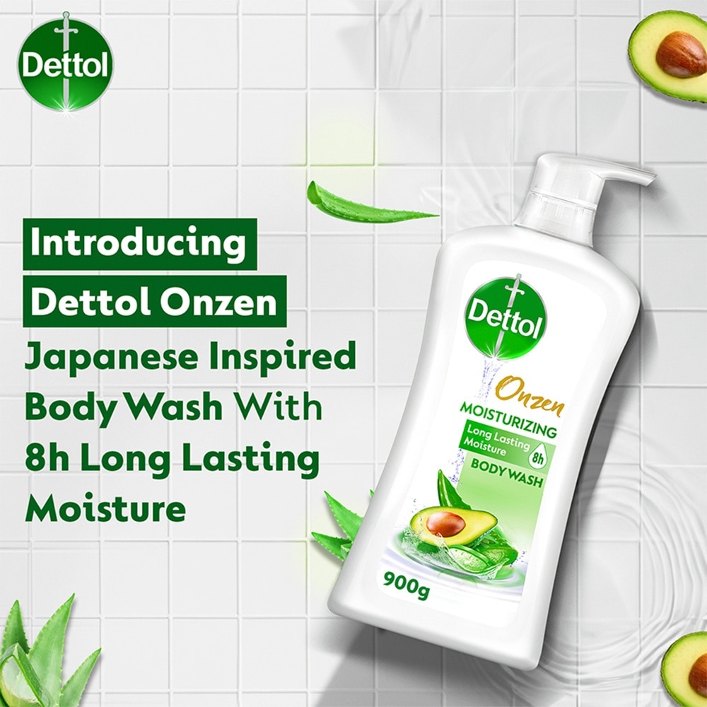 Onzen Antibacterial Japanese Inspired Body Wash Aloe Vera & Avocado 900g