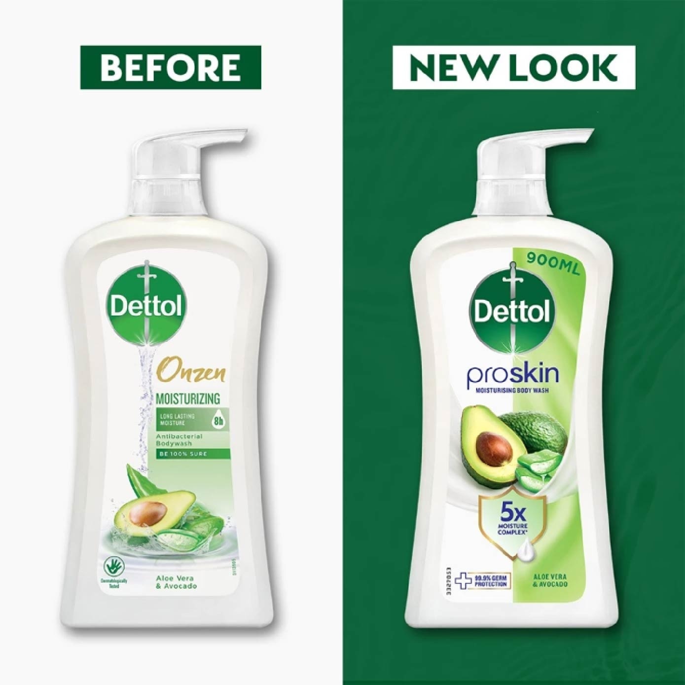 Proskin Moisturising Body Wash with Aloe Vera & Avocado 900ml