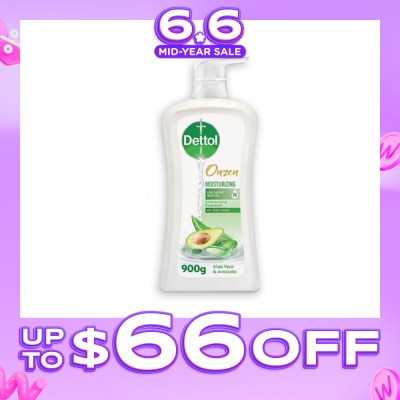 DETTOL - Onzen Antibacterial Japanese Inspired Body Wash Aloe Vera & Avocado 900g