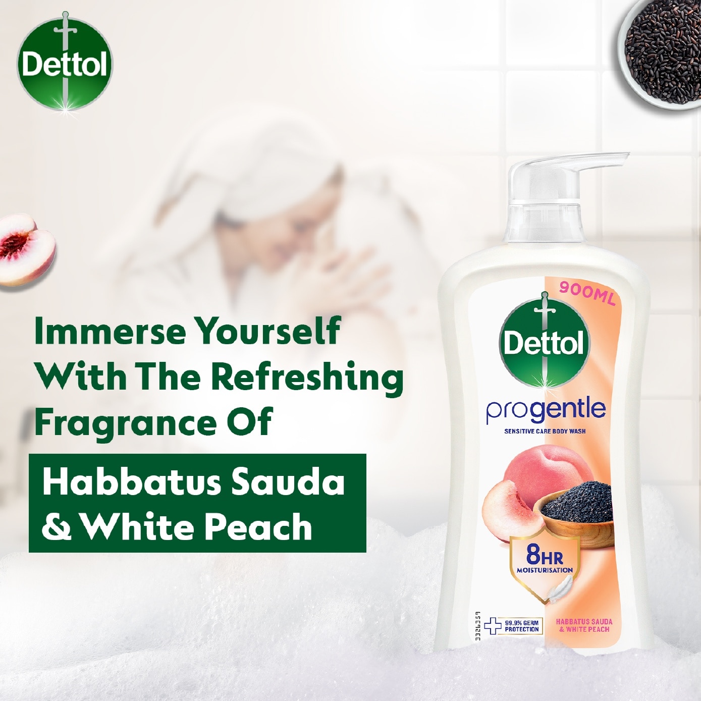 Onzen Revitalising Body Wash Peach & Raspberry 950ml