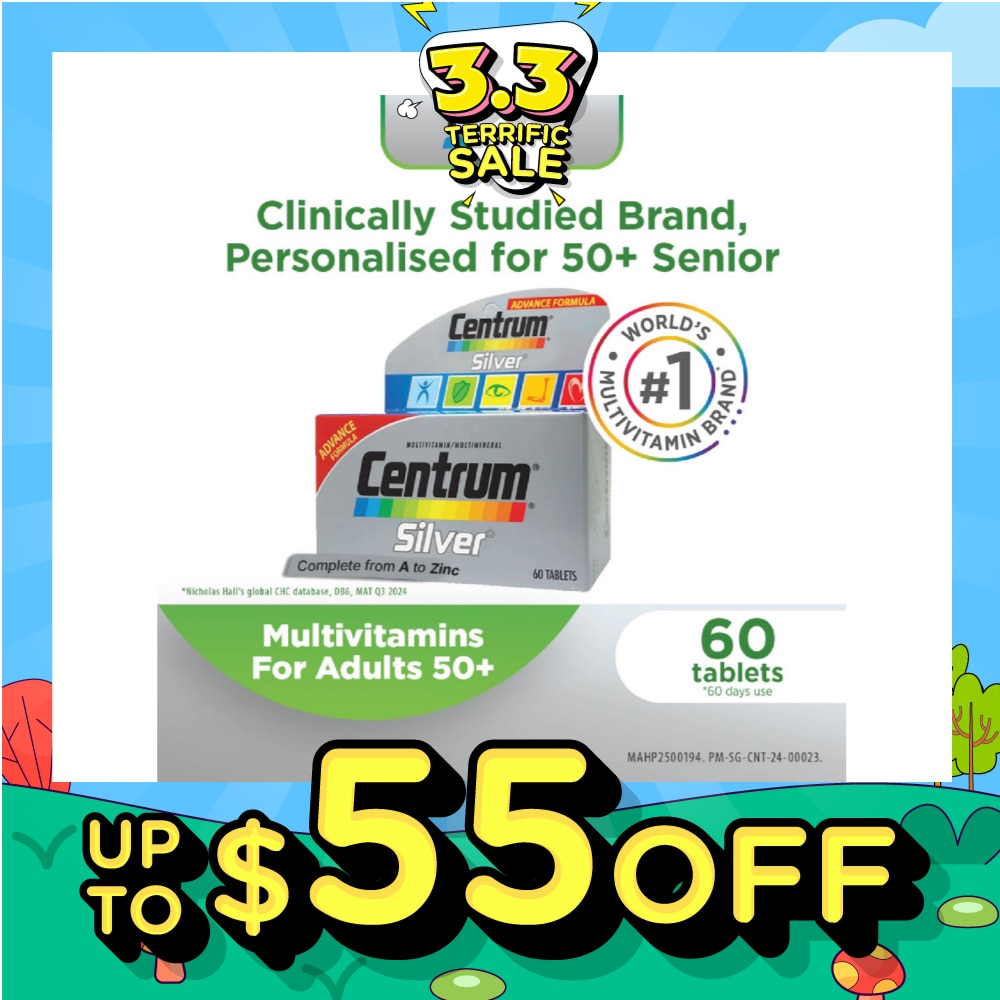 Silver Multivitamin & Multineral Tablets for Adults 50+ (Complete from A to Zinc) 60s