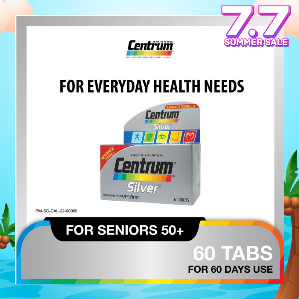 Silver Multivitamin & Multineral Tablets for Adults 50+ (Complete from A to Zinc) 60s