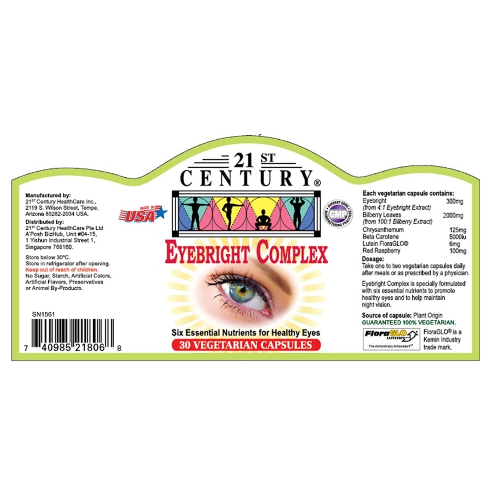 Eyebright Complex Vegetarian Capsules (Eye Health Support) 30s