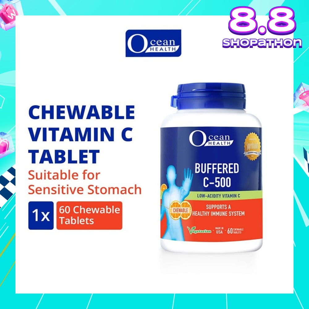 Buffered C-500 Chewable Tablet (For Immunity + Chewable Vitamin C Tablet + Vegetarian) 60s