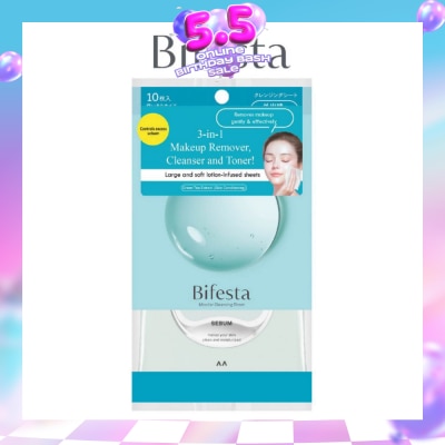 BIFESTA - Micellar Makeup Remover Large Sebun Cleansing Sheet 10s