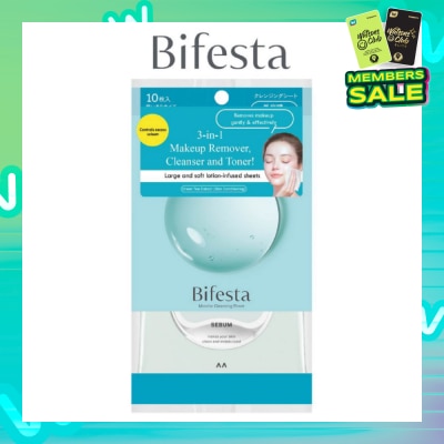 BIFESTA Micellar Makeup Remover Large Sebun Cleansing Sheet 10s