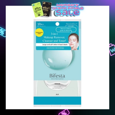 BIFESTA Micellar Makeup Remover Large Sebun Cleansing Sheet 10s