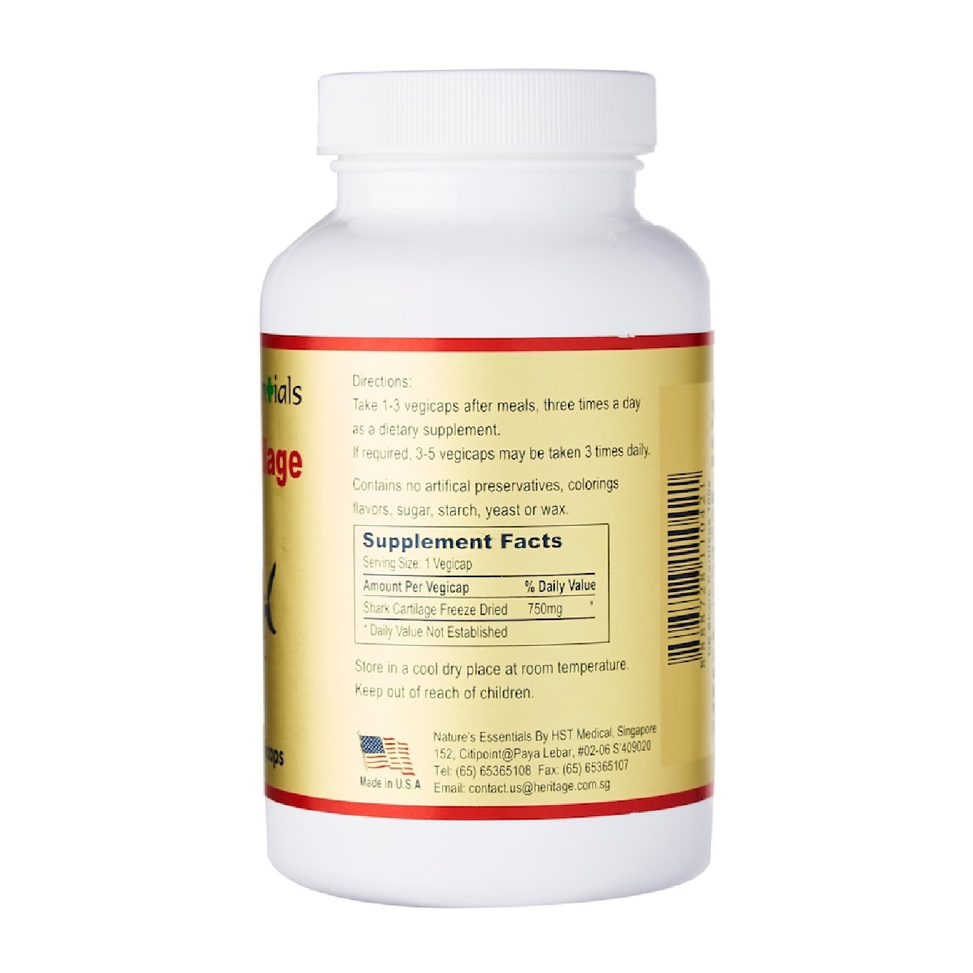 Nature's Essentials Shark Cartilage Vegicaps 100s image