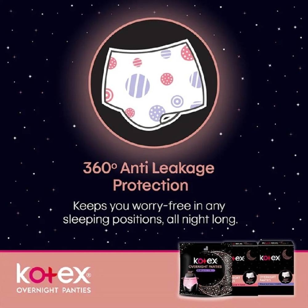 Overnight Panties Sleepwell 360° Anti Leakage Protection Size M-L (For Hip 34" & Above) 2s