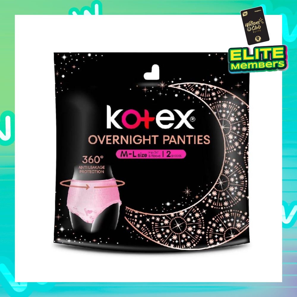 Overnight Panties Sleepwell 360° Anti Leakage Protection Size M-L (For Hip 34" & Above) 2s
