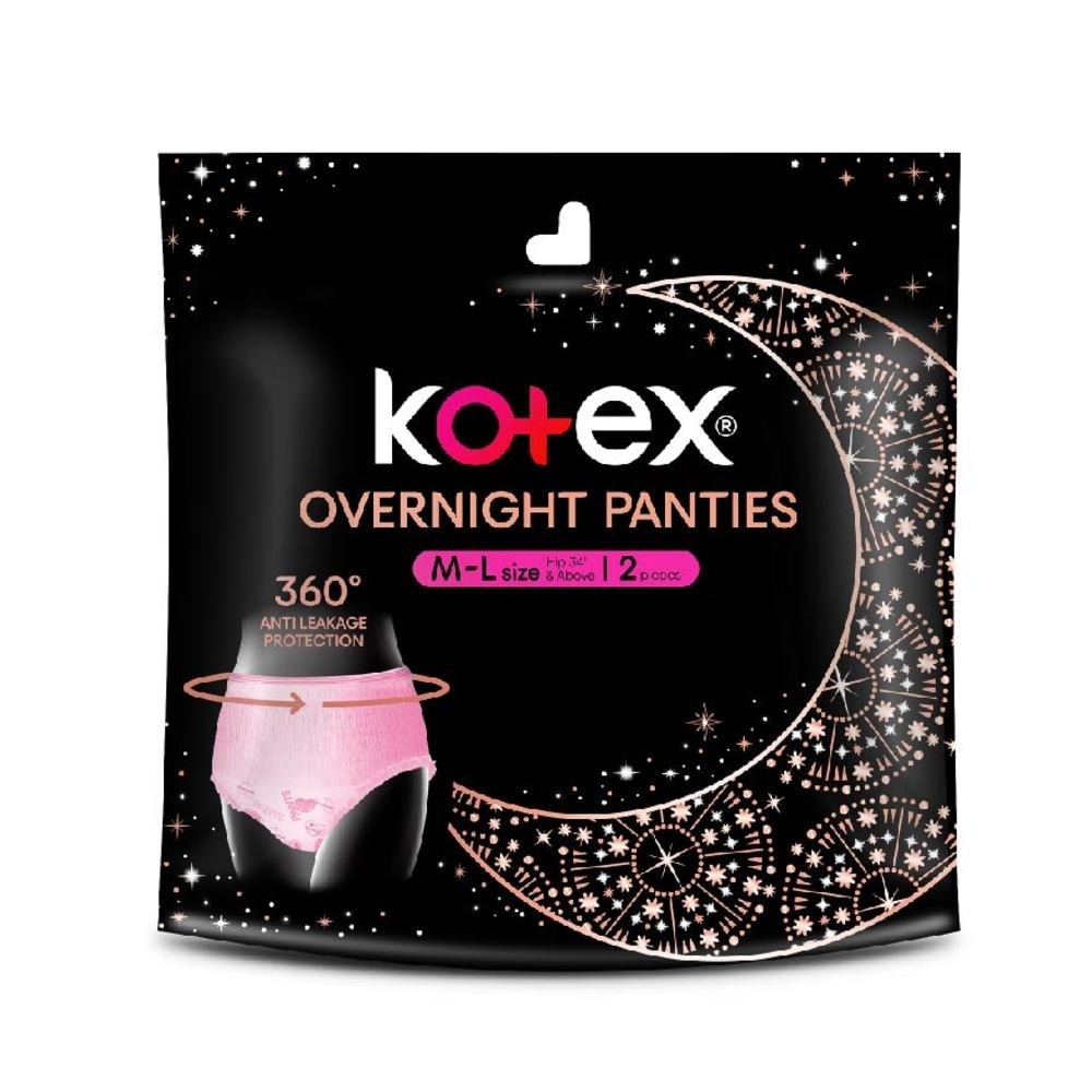 Overnight Panties Sleepwell 360° Anti Leakage Protection Size M-L (For Hip 34" & Above) 2s