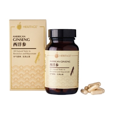 HERITAGE GOLD - American Ginseng for Revitalise and Rejuvenate Capsule 60s