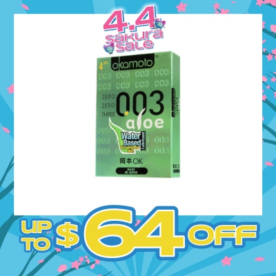 OKAMOTO® OKA 003 ALOE CONDOMS 4'S