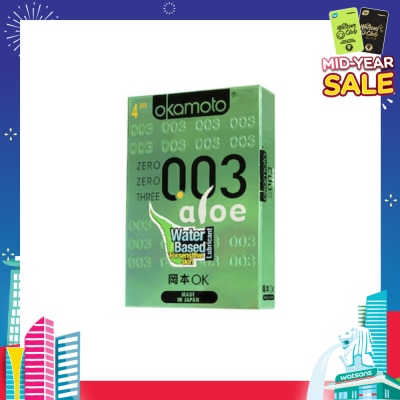 OKAMOTO® OKA 003 ALOE CONDOMS 4'S