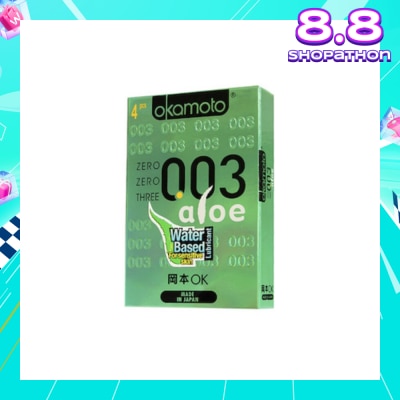 OKAMOTO® OKA 003 ALOE CONDOMS 4'S