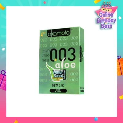 OKAMOTO® OKA 003 ALOE CONDOMS 4'S