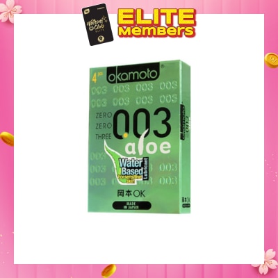 OKAMOTO® OKA 003 ALOE CONDOMS 4'S