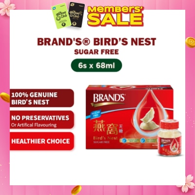 BRAND'S Bird's Nest Sugar Free 6s x 68ml (Expiry: Aug`2026)