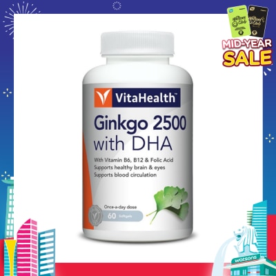 VITAHEALTH Ginkgo 2500 with DHA 60s