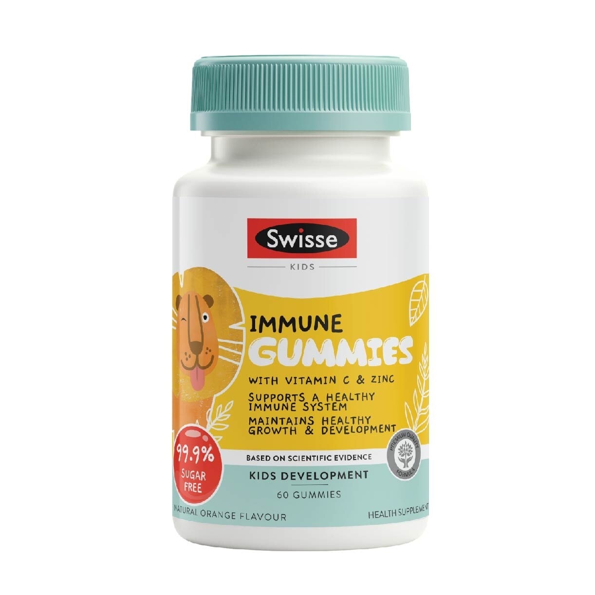 Kids Immune Gummies Natural Orange Flavour (Support Healthy Immune System + Growth & Development) 60s