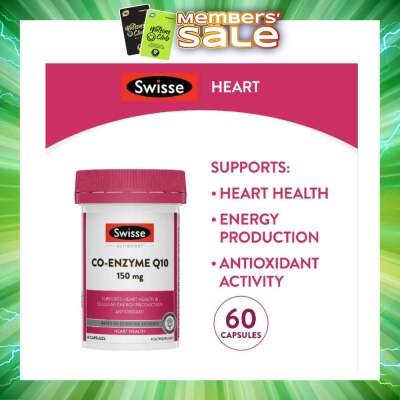 SWISSE - Ultiboost Co-Enzyme Q10 Capsule (For Maintaining Heart & Cardiovascular Health) 60s