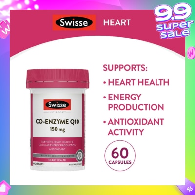 SWISSE Ultiboost Co-Enzyme Q10 Capsule (For Maintaining Heart & Cardiovascular Health) 60s
