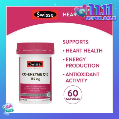 SWISSE Ultiboost Co-Enzyme Q10 Capsule (For Maintaining Heart & Cardiovascular Health) 60s