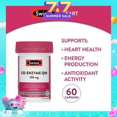 SWISSE - Ultiboost Co-Enzyme Q10 Capsule (For Maintaining Heart & Cardiovascular Health) 60s