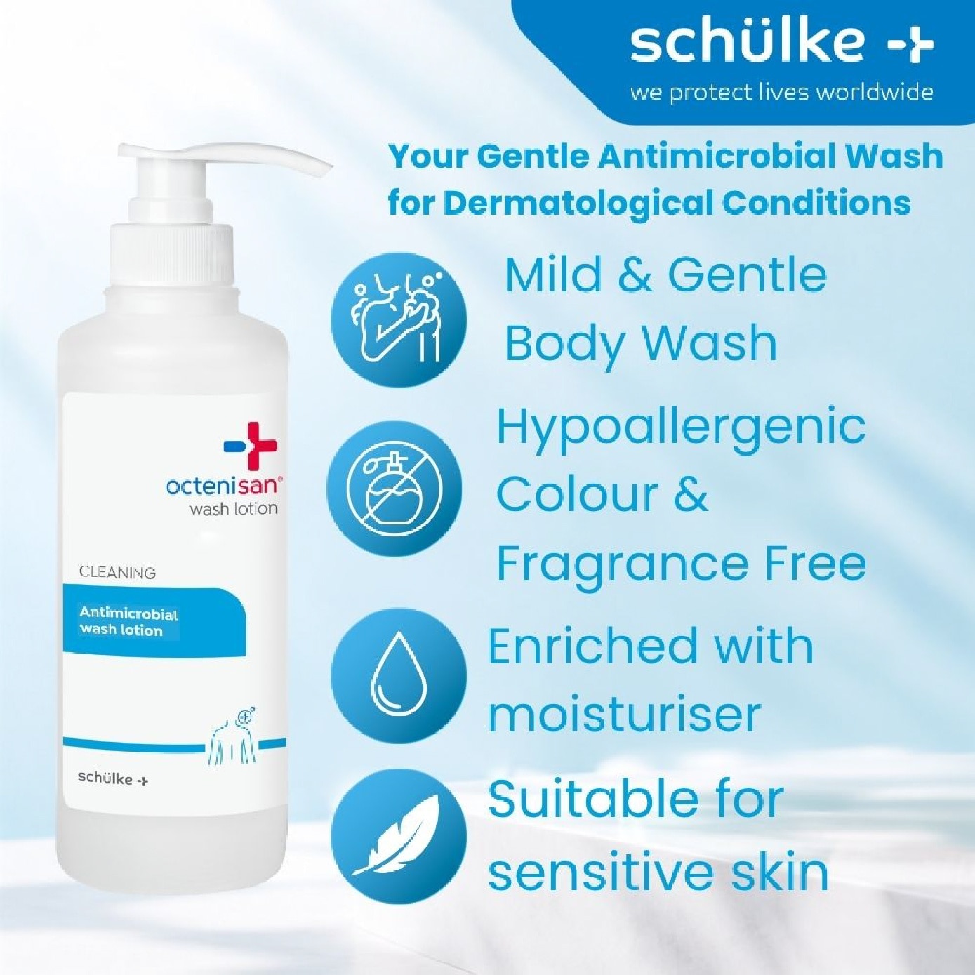 Antimicrobial Antiseptic Body Wash Lotion (For Extreme Dry & Itchy Skin) 500ml image