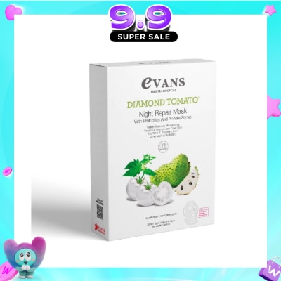 EVANS - Diamond Tomato Night Repair Face Mask with Probiotics & AnnonaSense (Repairs & Rejuvenates Tired Skin) 5s image