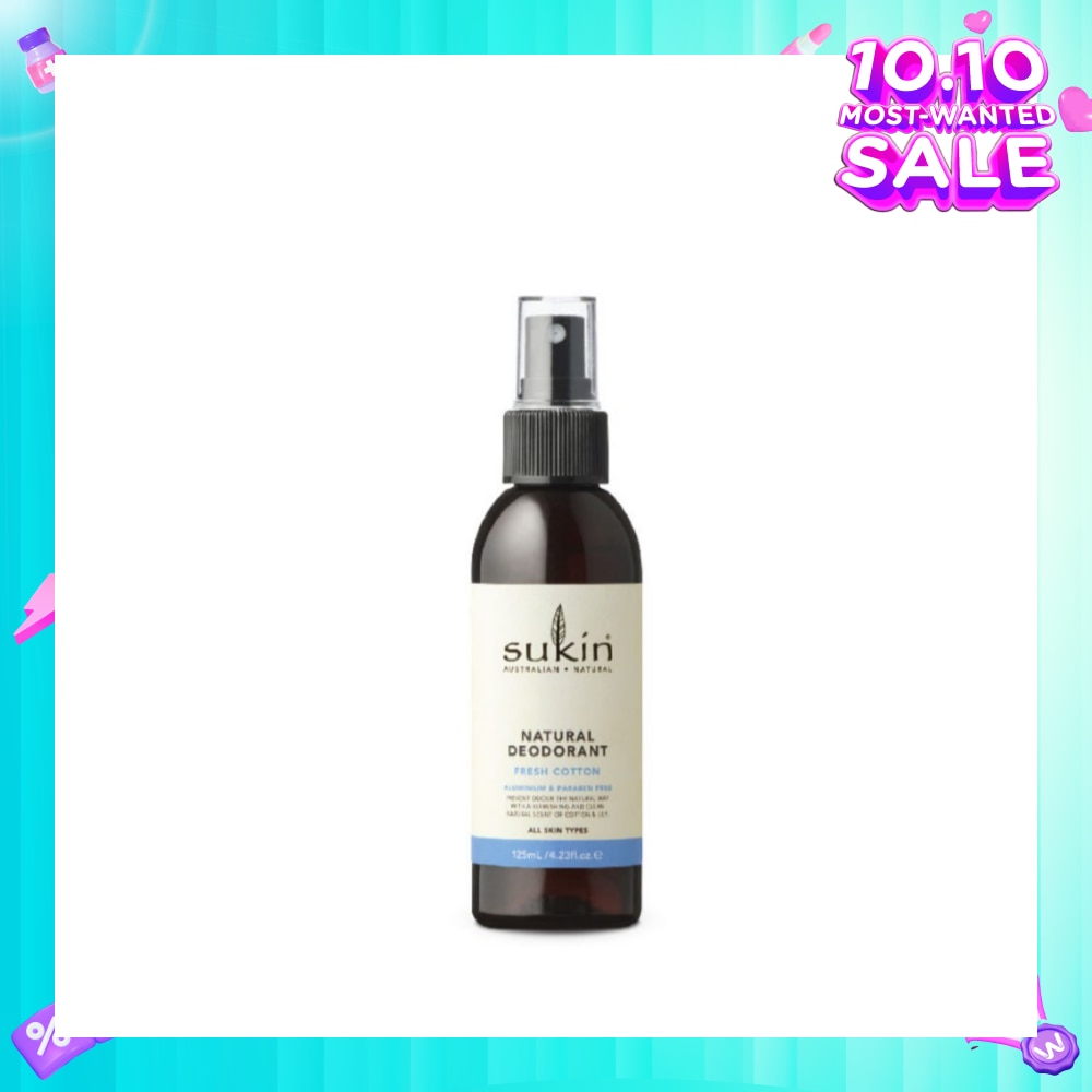 Sukin Fresh Cotton Natural Deodorant 125ml