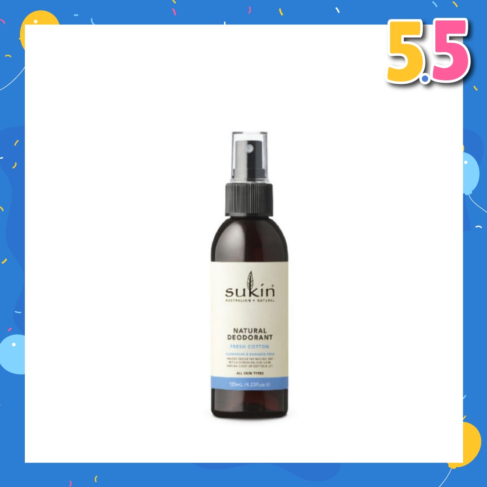 Sukin Fresh Cotton Natural Deodorant 125ml