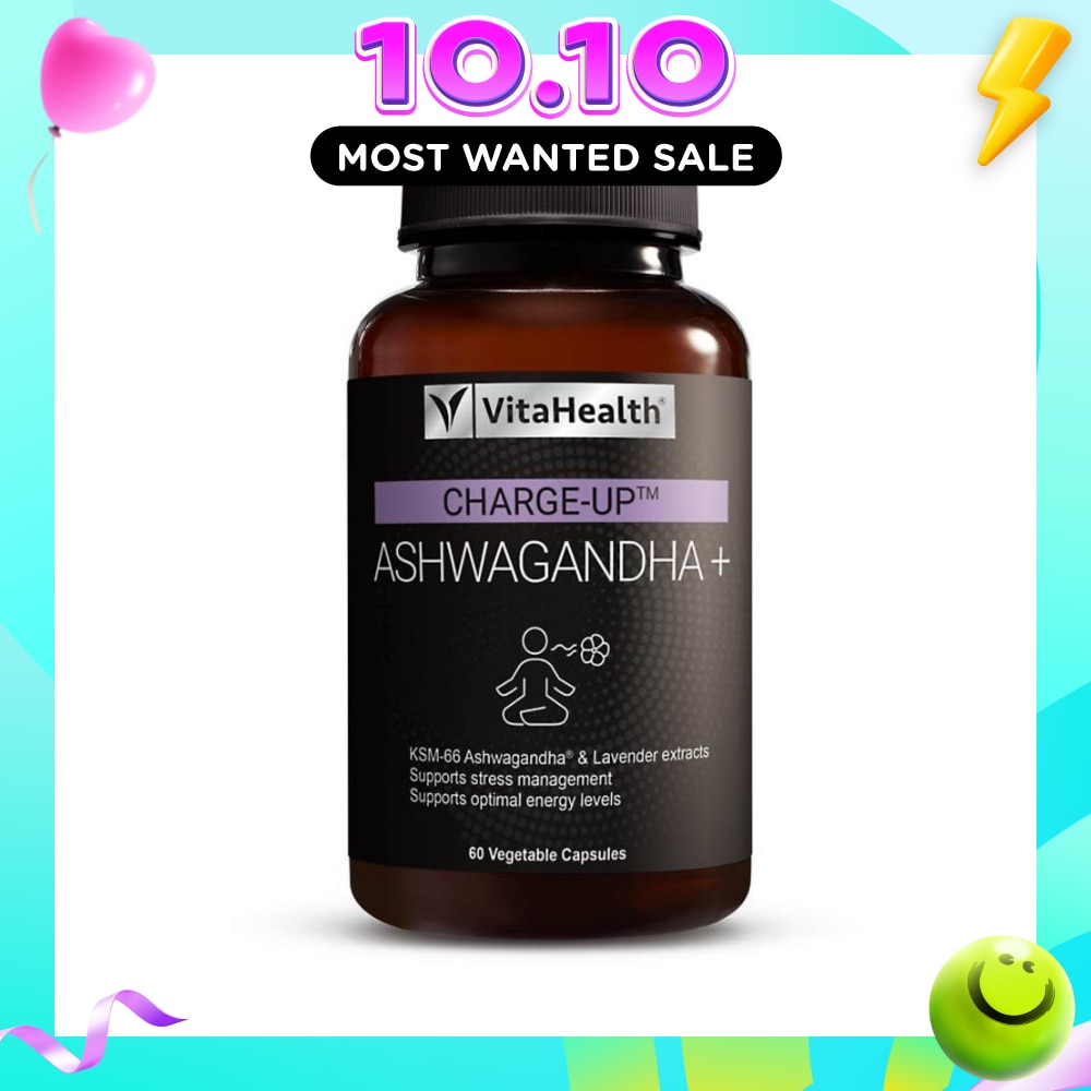 CHARGE UP Ashwagandha+ Vegetable Capsule (Support Stress Management & Optimal Energy Level) 60s image
