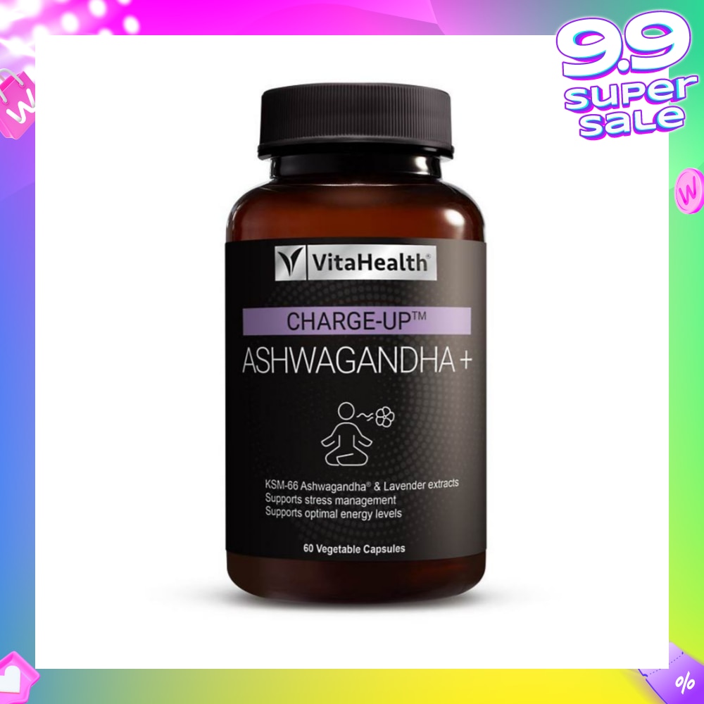 CHARGE-UP Ashwagandha+ Vegetable Capsule (Support Stress Management & Optimal Energy Level) 60s