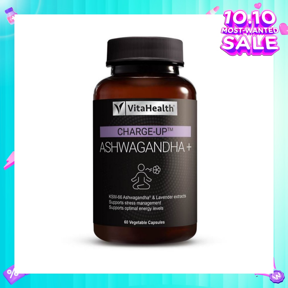 CHARGE-UP Ashwagandha+ Vegetable Capsule (Support Stress Management & Optimal Energy Level) 60s