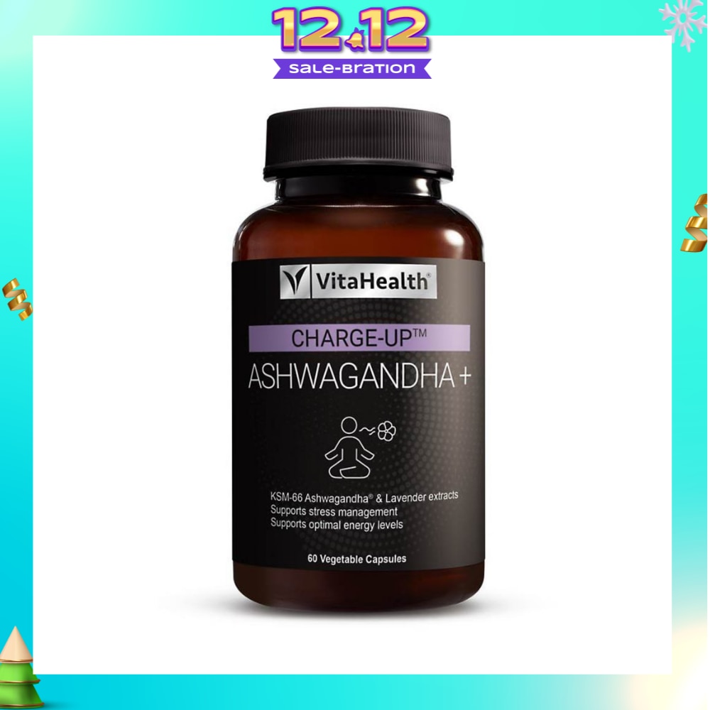 CHARGE-UP Ashwagandha+ Vegetable Capsule (Support Stress Management & Optimal Energy Level) 60s